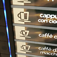 Kaffeautomatknap
